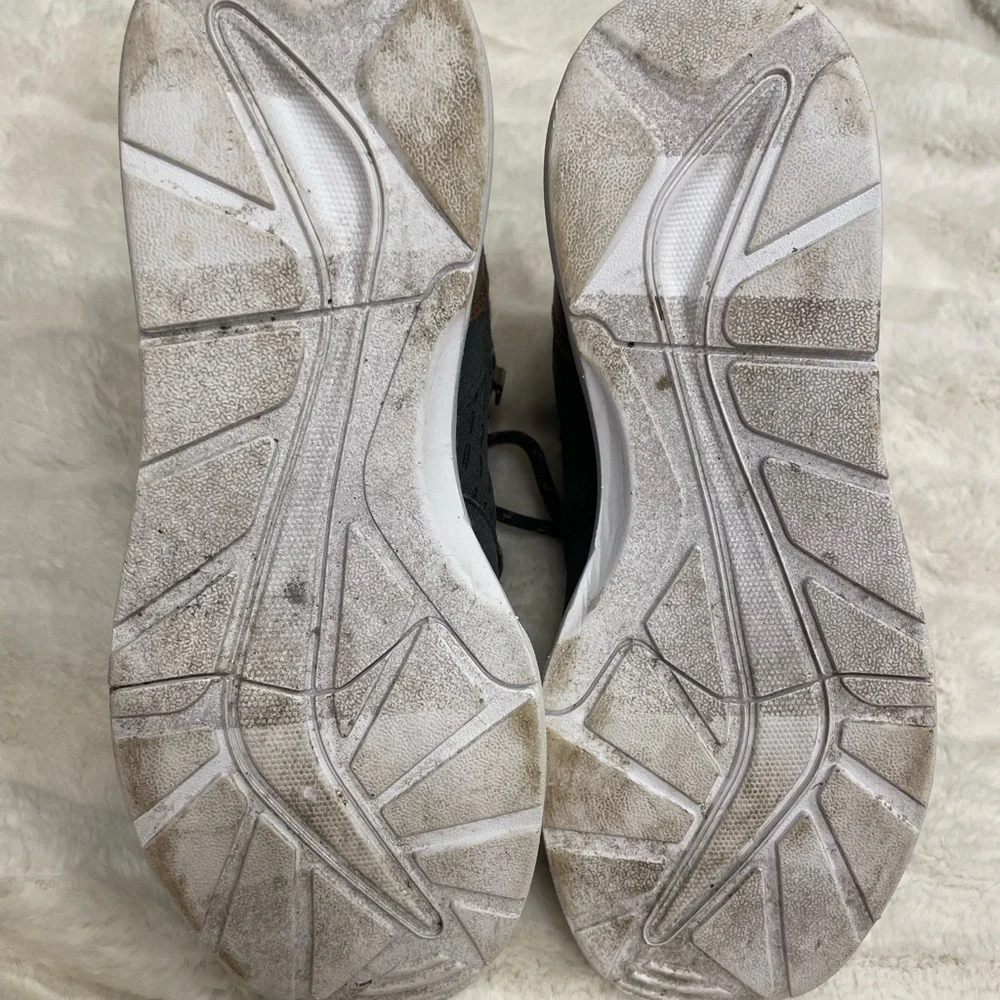 Boys Kids Perry Ellis Gray and Brown High-Top Sneakers Casual Size 6